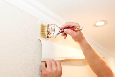 Pose de papier peint à Liouc — revêtements muraux et toiles de verre